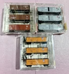 (3) New, Never Run, Micro-trains Scale 3-PACKS, 20276-2, 33132, 59012. Fixed Price $149.00.