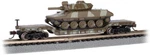 Bachmann Trains 71388 52' Center Depressed Flat Car Sheridan Tank Scale. Fixed Price $51.00.