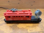 Lionel Aec Security Car 3535 Gauge Red Model Railroad With Light Function. Fixed Price $90.00.