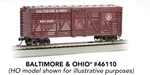 Bachmann 71563 Scale 40' Stock Car Baltimore Ohio B&o 46110. Fixed Price $34.99.