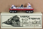 New/modern Marx 76013-3 Christmas Flatcar W/snowman/penguin (red) O-gauge Nos. Fixed Price $79.99.