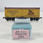 Roundhouse Trains Scale 36' Billboard Reefer Quickwake Coffee Co. Q.w.c.x.. Fixed Price $12.99.