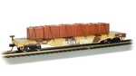Bachmann 18934 Ho Scale 52' Flatcar With Military Crate Load - Desert Camouflage. Fixed Price $27.99.