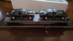 Mth Rail King Auto Transport Flatcar W/ Ertl '70 Novas 30-7661. Fixed Price $24.99.