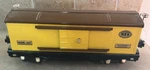 3-RAIL Mth Tinplate 10-1042 Yellow & Brown Automobile/furniture Boxcar #814. Fixed Price $55.00.