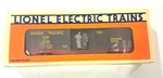 Union Pacific Boxcar Lionel Gauge Operating Model 6-19821 W/ Figure New. Fixed Price $27.75.