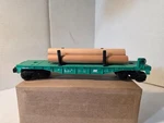 Vintage 1973 Lionel 6-9124 Penn Central P&le Flat Car With Stakes And Log Load. Fixed Price $14.99.