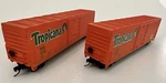 Athearn Se Ho Scale 2302 57 Ft Reefer Tropicana (2 Cars). Fixed Price $63.99.