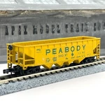 Minitrix Scale 3279 Peabody Short Line 4 Bay Open Hopper Psl 6671. Fixed Price $6.99.