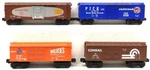 Lionel Gauge Assorted Boxcars: 9789, 9037, 9040, 9757 Ex. Fixed Price $45.59.