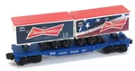 Lionel Trains 6-16307 Nkp Flat Car With Custom Budweiser Trailers, Gauge (h). Fixed Price $40.00.