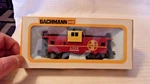Ho Scale Bachmann 35' Wide Vision Caboose, Santa Fe Atsf, #999623, Red, Bnos. Fixed Price $24.00.