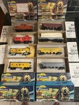 Set Lot 8 Athearn Scale Train Boxes 40' Quad Hoppers And Cabooses Vintage. Fixed Price $75.00.