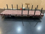 Lgb Pennsylvania Staked Flat Car, Scale, Germany, Steel Wheels. Fixed Price $59.50.