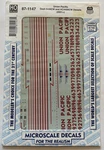 Microscale Decal-union Pacific Dash 9-44CW & AC4400CW Hoods (2001+) #87-1147. Fixed Price $6.50.