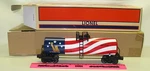 Lionel 6-52309 Lots 2003 Patriotic Unibody Tank Car. Fixed Price $190.00.