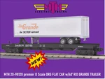 Mth 20-98128 Scale Drg W/40 Rio Grande Trailer. C-10, Oem Wrapping. Fixed Price $68.50.
