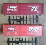 Weaver Nascar Boxcars Benny Parsons #72- Bill Elliott #11BUDWEISER No Box-trucks. Fixed Price $29.95.