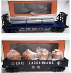 Lionel M&stl Flat Car W/ Pipe Load Lackawanna Gondola Canisters 6-31057. Fixed Price $119.95.