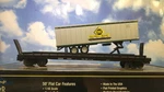 Weaver U7020LD Erie 50' Flatcar With 35' Trailer (3-RAIL). Fixed Price $91.99.