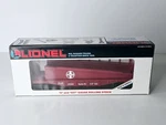 Lionel Gauge Santa Fe Ramp Car #6-16306 With 8 Barrels. Fixed Price $28.49.