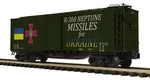 O-gauge Mth Ukraine #2022 (neptune Missiles) 40' Usra Double Sheathed Boxcar. Fixed Price $49.99.