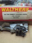 Walthers Csx 100 Ton Cement Hopper Car #224997 W/ Weathered Trucks. Fixed Price $23.49.