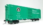 Ho Rapido Trains,inc. Great Northern 40' Boxcar Glacier Green #21483. Fixed Price $45.00.