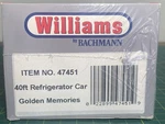 Williams 47451 40 Refrigerator Car Golden Memories Gauge. Fixed Price $39.99.
