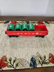 Lionel 9340 Gauge Illinois Central Gulf Red Open Freight Car With Barrels!!. Fixed Price $14.99.