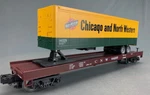 Mth Premier 20-98118 C&nw Flat Car #44237 W/40 Trailer Nib! O2522. Fixed Price $52.71.