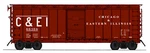 Intermountain 46024-01 Ho 40' 12 Panel Boxcar C&ei Chicago Eastern Illinois. Fixed Price $46.79.