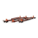 Athearn 15676 Ho Bnsf 57' Trinity Unit Spine Car Set Rd# 300567 Diecast. Fixed Price $64.99.