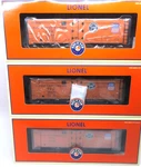 Lionel 6-11874 Pacific Fruit Express Steel Sided Refrigerator Car 3 Pack. Fixed Price $199.99.