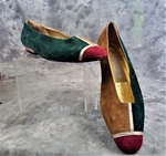 Andrew Geller Boutique Leather Color Block Woman's Flat Shoes Size 7.5 No Box. Fixed Price $31.49.
