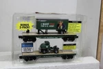 Menards 2-PIECE 10-1/2" Gauge U.s. Army Flatcar With 1954 Gmc Tractor. Fixed Price $49.95.