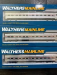 3- Ho Scale Walthers Mainline Amtrak Phiii Budd 85'LARGE Window Sleepers. Fixed Price $124.99.