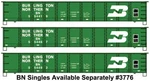 Accurail Ho Scale New 2026 Burlington Northern Aar 41' Steel 3-PACK 37764. Fixed Price $52.02.
