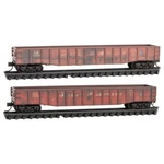 Micro-trains 99306001 Great Northern Weathered Gondola 2 Freight Car Set Scale. Fixed Price $62.99.