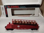 Gauge Lionel Santa Fe Ramp Car # 6-16306 With Barrels Blt 1988 Open Box. Fixed Price $20.00.