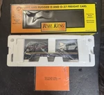 Mth Rail King, Gauge, 30-76056, Flat Car W/2 1997 Mercedes-benz, Mint Ob.. Fixed Price $46.99.