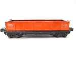Lionel 2812 Gondola 1940 Dk Orange Heat Stamped Prewar Gauge X8127. Fixed Price $39.00.