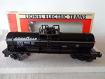 Lionel 0/27 Single Dome Tank Car Goodyear Acfx 19604. Fixed Price $64.25.