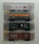 Nos Micro-trains Fallen Flags (sp&s Gn Np Cb&q) Scale Car Set 20226-2. Fixed Price $69.95.